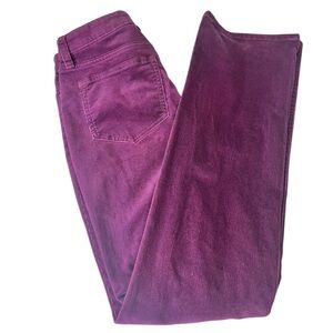 Lands' End Deep Plum Corduroy Boot Cut Jeans.